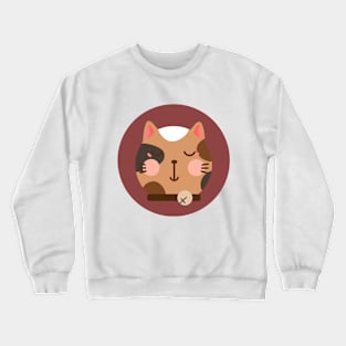 cute drawn kitty cat design 6 Crewneck Sweatshirt